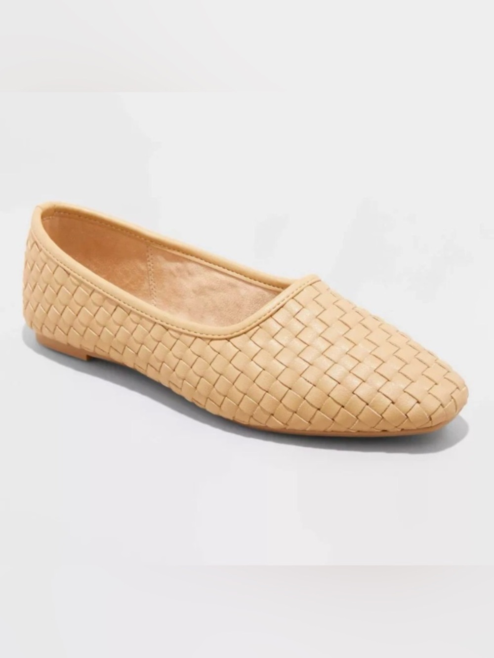 Universal Thread Women's Tan Light Brown Lorna Woven Ballet Flats Size 8.5